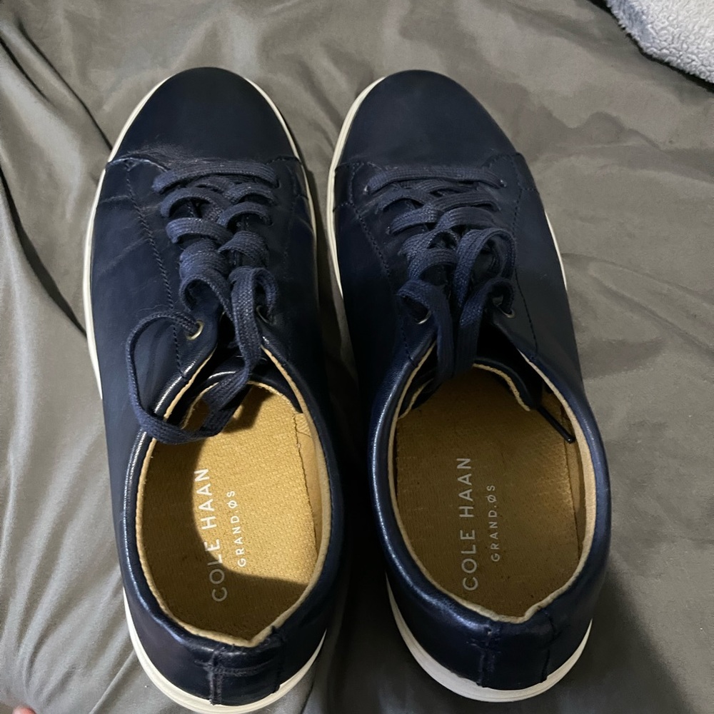 Cole haan mens grand crosscourt II leather sneaker navy